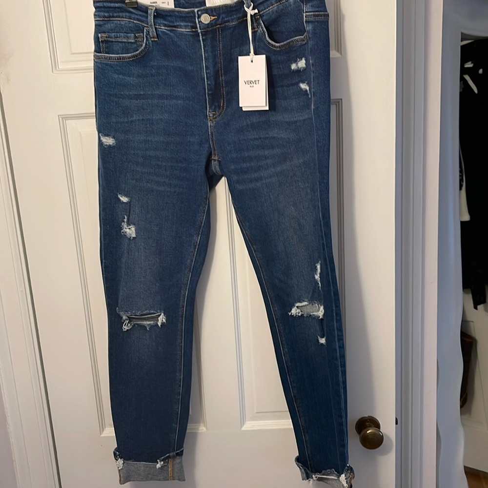 NWT Vervet Blue jeans in Amber style mid rise skinny fit